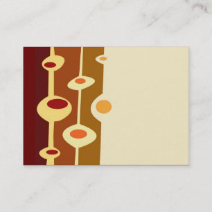 retro shapes brown yellow orange business card