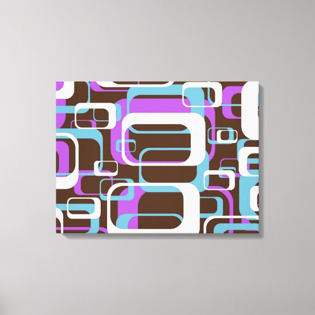 RETRO SHAPES PATTERN CANVAS PRINT (Front)