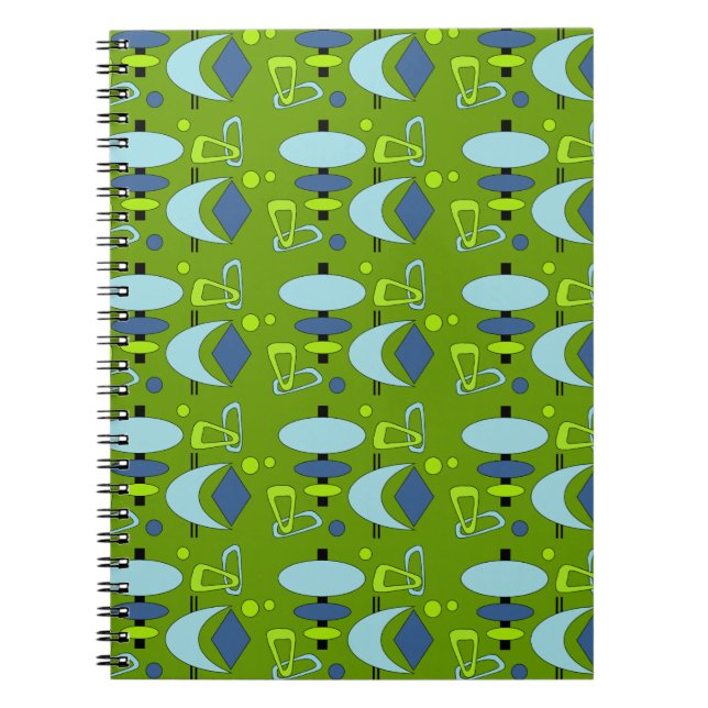 Retro Shapes Spiral Notebook (Front)