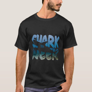 Retro Shark Ocean Biologist Animal Lover Shark Fin T-Shirt