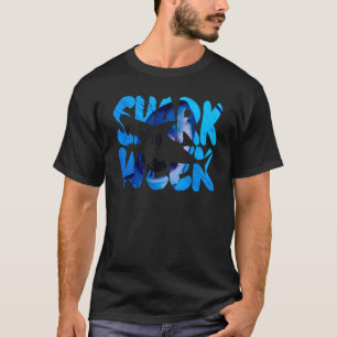 Retro Shark Ocean Biologist Animal Shark Fin Week T-Shirt