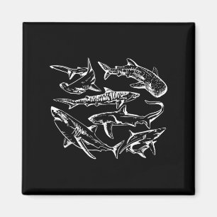 Retro Shark Specie Ocean Marine Lover Fish Summer Magnet