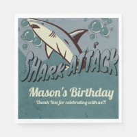 Retro Shark Themed Birthday Party