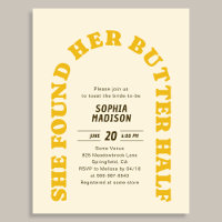 Retro She Found Her Butter Half Bridal Shower