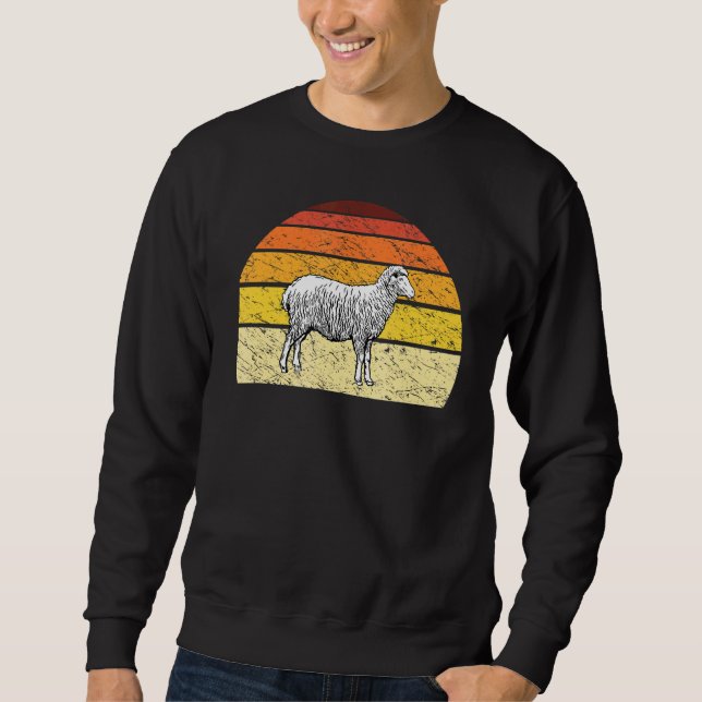 Retro Sheep Farmer Sheep Whisperer Sheep Sweatshirt (Front)