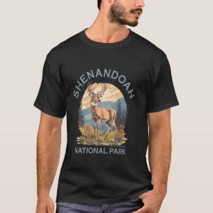 Retro Shenandoah National Park White-tailed Deer H T-Shirt
