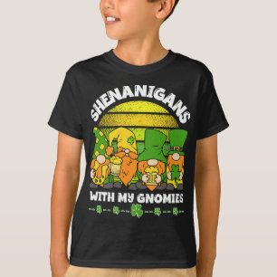 Retro Shenanigans With My Gnomies Vintage St Patri T-Shirt