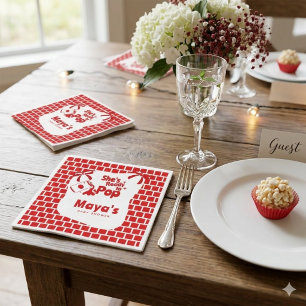 Retro She's Ready to Pop Soda Baby Shower Napkin