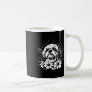 Retro Shih Tzu Dog Lover Tattoo Style Coffee Mug