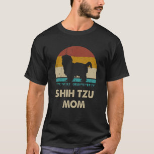 Retro Shih Tzu Mum For Women Shih Tzu Dog T-Shirt