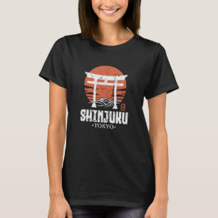 Retro Shinjuku Tokyo Torii Gate Japanese Kanji Sou T-Shirt