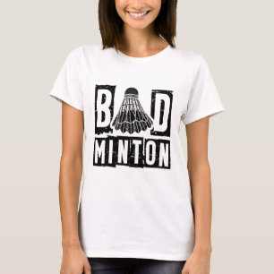 Retro Shuttle Badminton Player T-Shirt