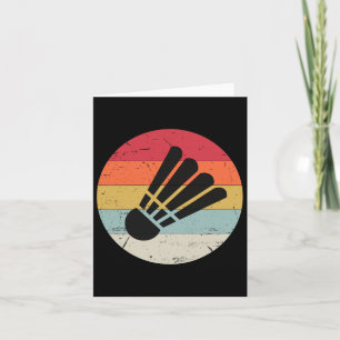 Retro Shuttle Vintage Badminton Player Coach Sport Card