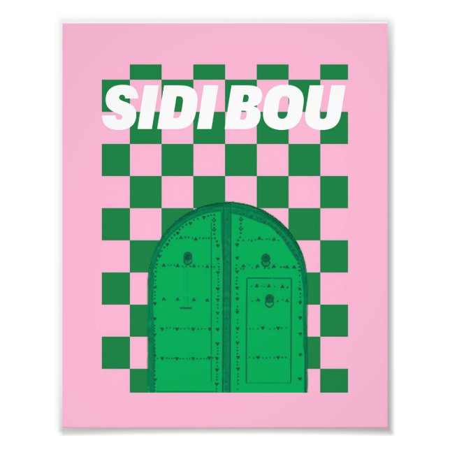 Retro Sidi Bou Said Photo Print (Front)