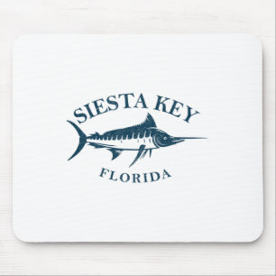 Retro Siesta Key Florida Vintage Fishing Boating  Mouse Pad