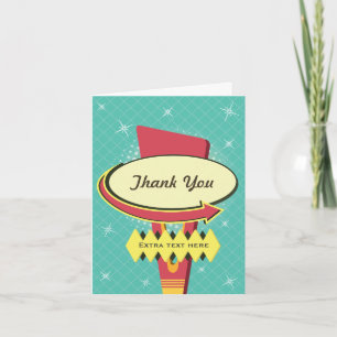 Retro Sign Thank You Card