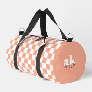 Retro Signature Monogram Chequered Duffle Bag