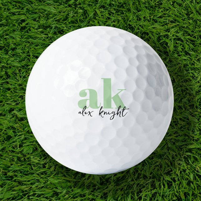 Retro Signature Monogram Golf Balls (Creator Uploaded)