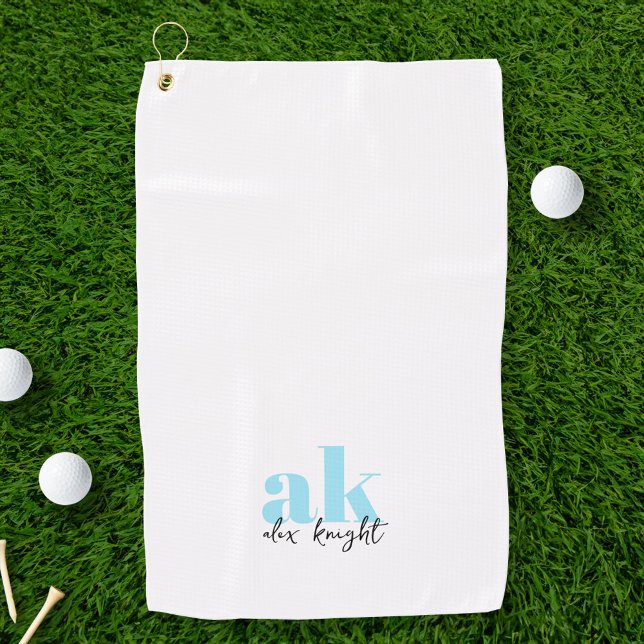 Retro Signature Monogram Golf Towel (Creator Uploaded)