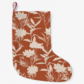 Retro silhouette meadow flowers seamless pattern i small christmas stocking