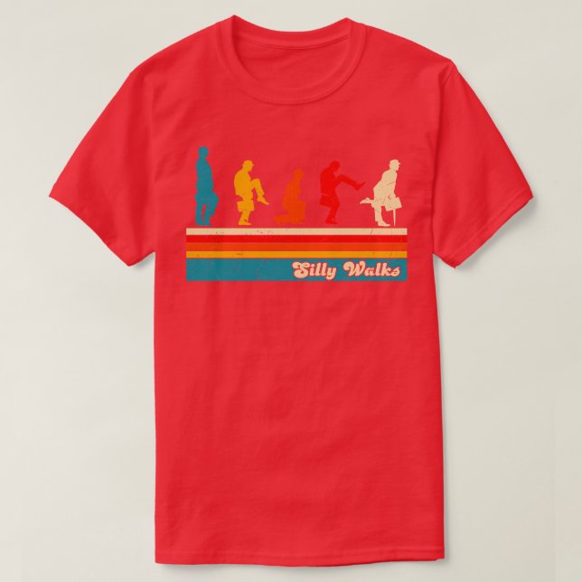 Retro Silly Walks T-Shirt (Design Front)
