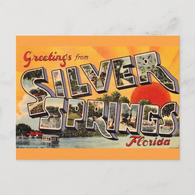 Retro Silver Springs Attraction  Postcard (Front)