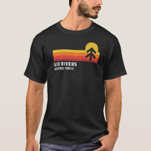 Retro Six Rivers National Forest Crescent City Cal T-Shirt