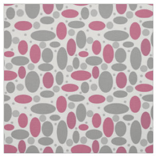 retro, sixties, polka dots, grey and pink fabric