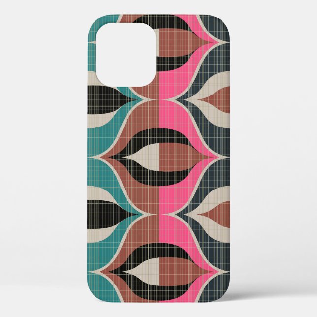 Retro Sixties Style Seamless Pattern Case-Mate iPhone Case (Back)