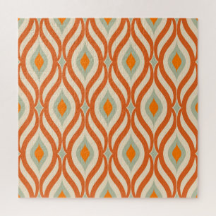 Retro Sixties Style Seamless Pattern Jigsaw Puzzle