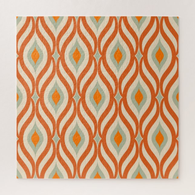 Retro Sixties Style Seamless Pattern Jigsaw Puzzle (Vertical)