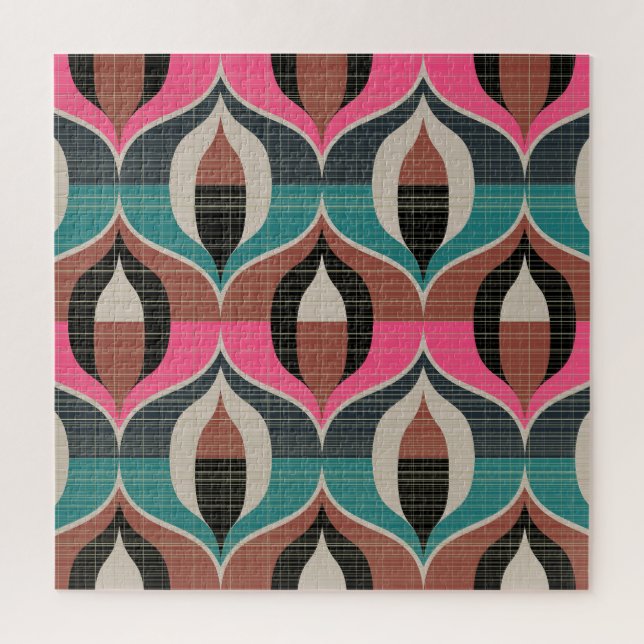 Retro Sixties Style Seamless Pattern Jigsaw Puzzle (Vertical)