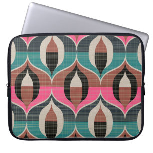Retro Sixties Style Seamless Pattern Laptop Sleeve