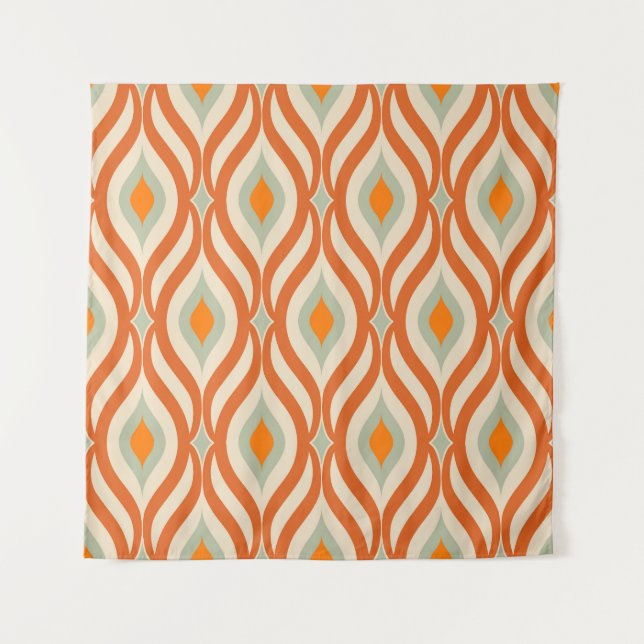 Retro Sixties Style Seamless Pattern Tapestry (Front)