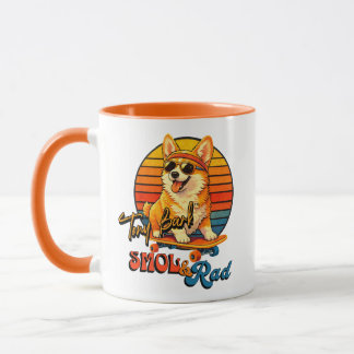 Retro Skate Corgi – Tony Bark™ – Smol & Rad Mug