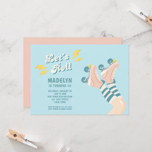 Retro Skate Party Invitation