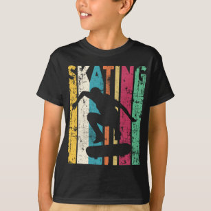 Retro Skateboard Jump Skating Silhouette T-Shirt