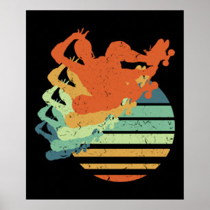 Retro Skateboard Player - Skateboard Sports Lover Poster
