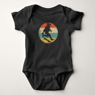 Retro Skateboarder Female Athlete Skateboarding Gi Baby Bodysuit