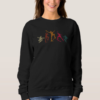 Retro Skateboarder Skateboard Skateboarding Skater Sweatshirt