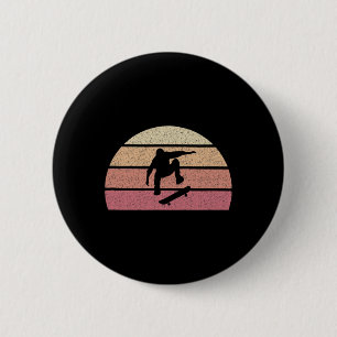 Retro Skateboarding Design 6 Cm Round Badge