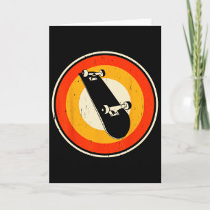 Retro Skateboarding Silhouette Skateboarder Skate  Card