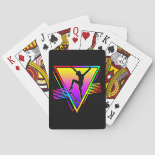 Retro Skateboarding Silhouette Skater Playing Cards