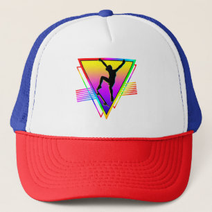 Retro Skateboarding Silhouette Skater Trucker Hat