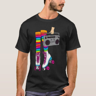 Retro Skating Rink A 80's Rollerblading For Girl T-Shirt