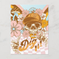 Retro Skeleton Botanical Florals 