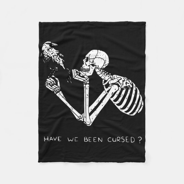 Retro Skeleton Halloween Costume Fun Scary Skull C Fleece Blanket (Front)