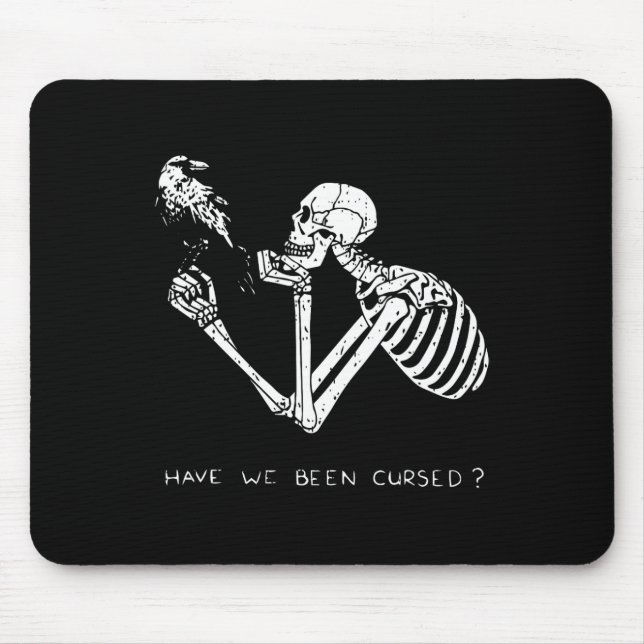 Retro Skeleton Halloween Costume Fun Scary Skull C Mouse Pad (Front)