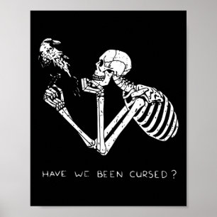 Retro Skeleton Halloween Costume Fun Scary Skull C Poster