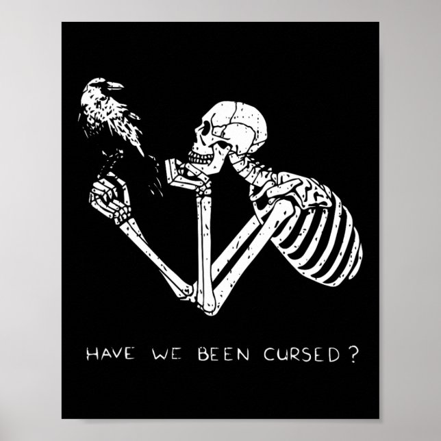 Retro Skeleton Halloween Costume Fun Scary Skull C Poster (Front)